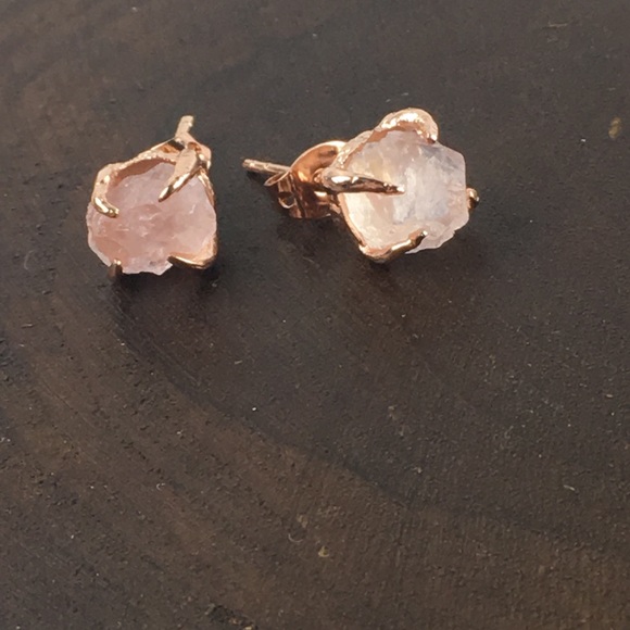 5 pairs left! Rose Quartz Earrings - Picture 3 of 6